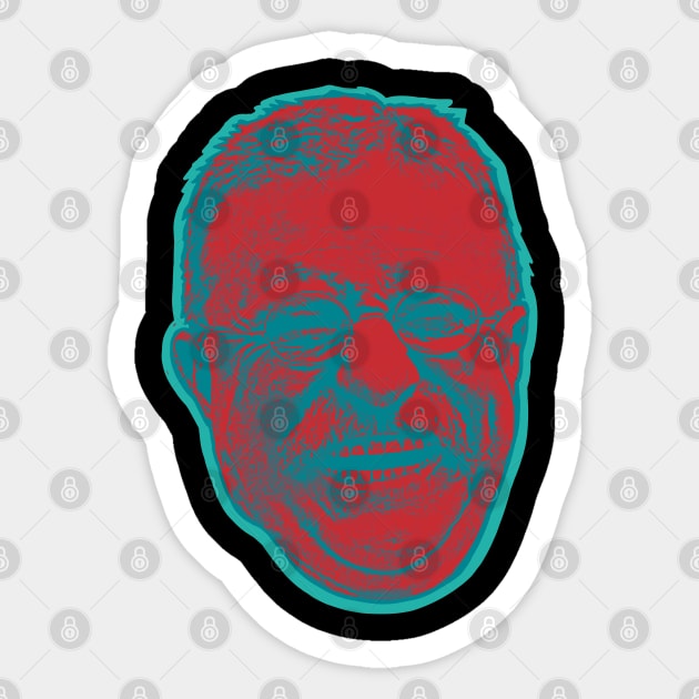 Teddy Roosevelt Sticker by Art from the Blue Room